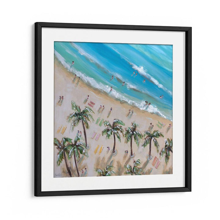 Vibrant BEACH AND PALM BLISS, BEACH PAINTINGS showcasing tranquil coastal scenes perfect for beach lovers' decor.