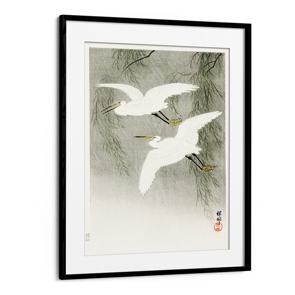 LITTLE EGRETS IN FLIGHT (1925 - 1936)  , JAPANESE PAINTINGS , JAPANESE ART PRINTS