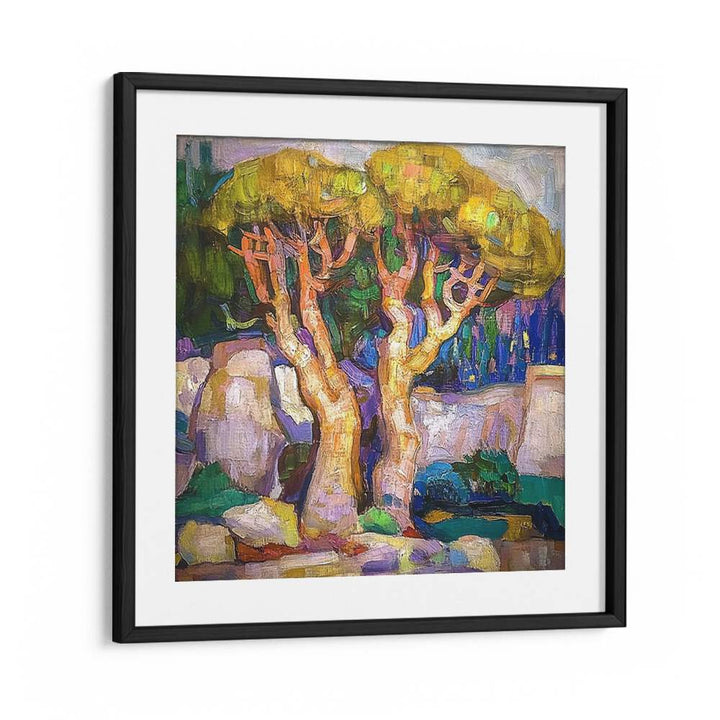 Stunning TREES BY THE SEA MALLORCA artwork, perfect for adding coastal elegance to your home décor.