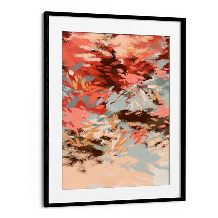 Vibrant hues of orange and brown in AUTUMN SHADOWS I, ABSTRACT PAINTINGS, adding seasonal elegance to your space.