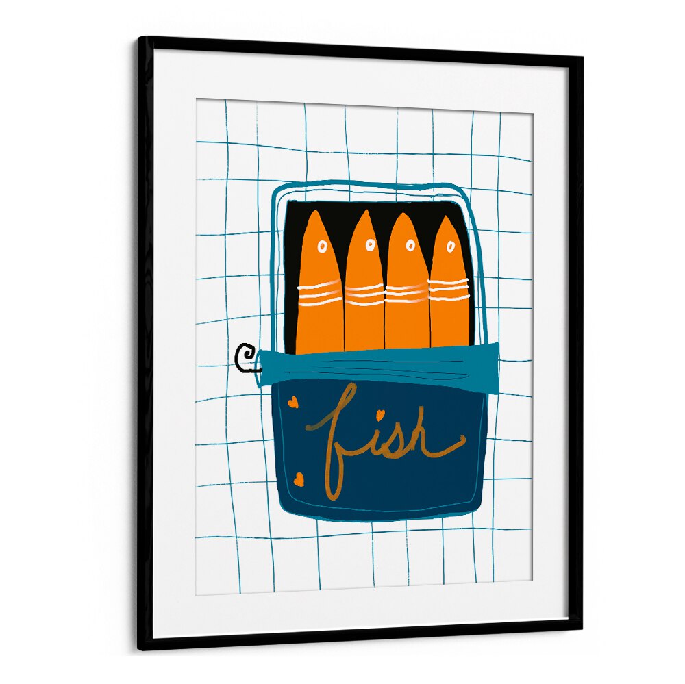 TINNED FISH II , KITCHEN POSTERS , KITCHEN ART PRINTS