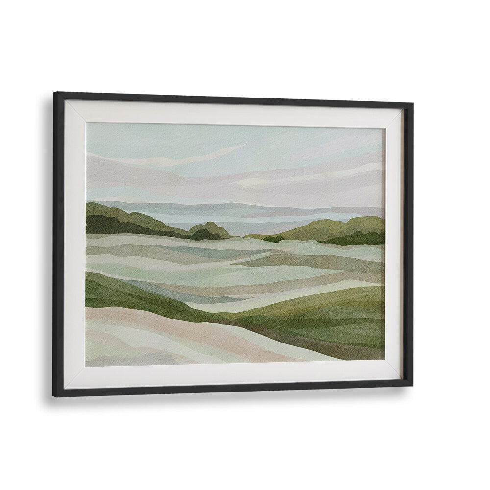 GREEN HILL VIEW II , LANDSCAPE PAINTINGS
