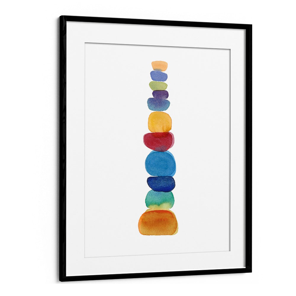 Colorful stacked stones in the COLOR TOWER, BEACH PAINTINGS collection, adding a vibrant touch to your decor.