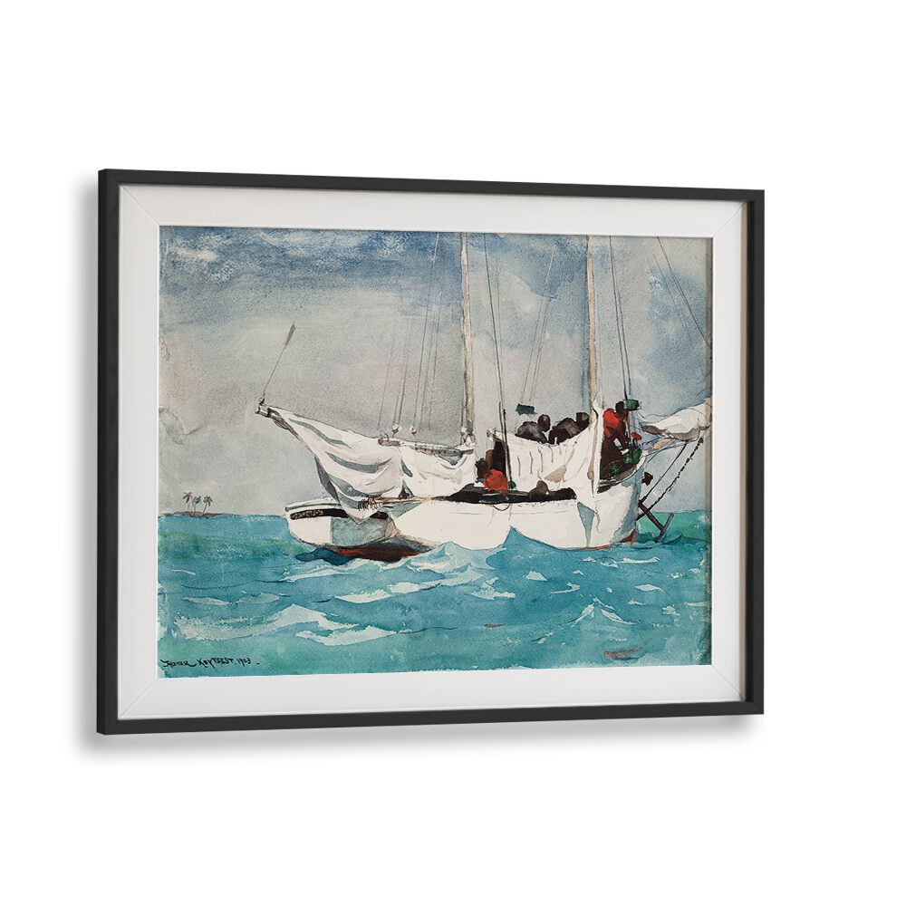 KEY WEST, HAULING ANCHOR (1903)  , VINTAGE PAINTINGS