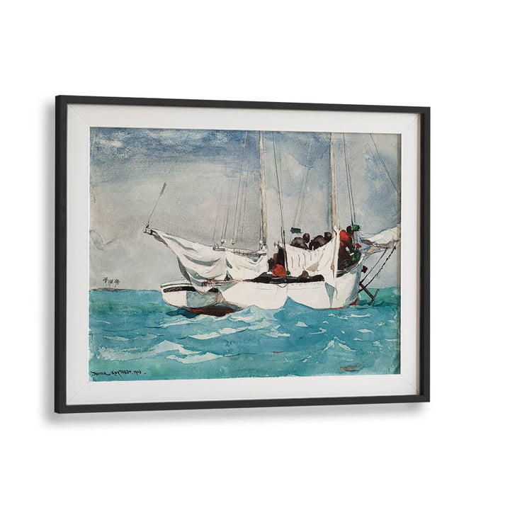 KEY WEST, HAULING ANCHOR (1903)  , VINTAGE PAINTINGS