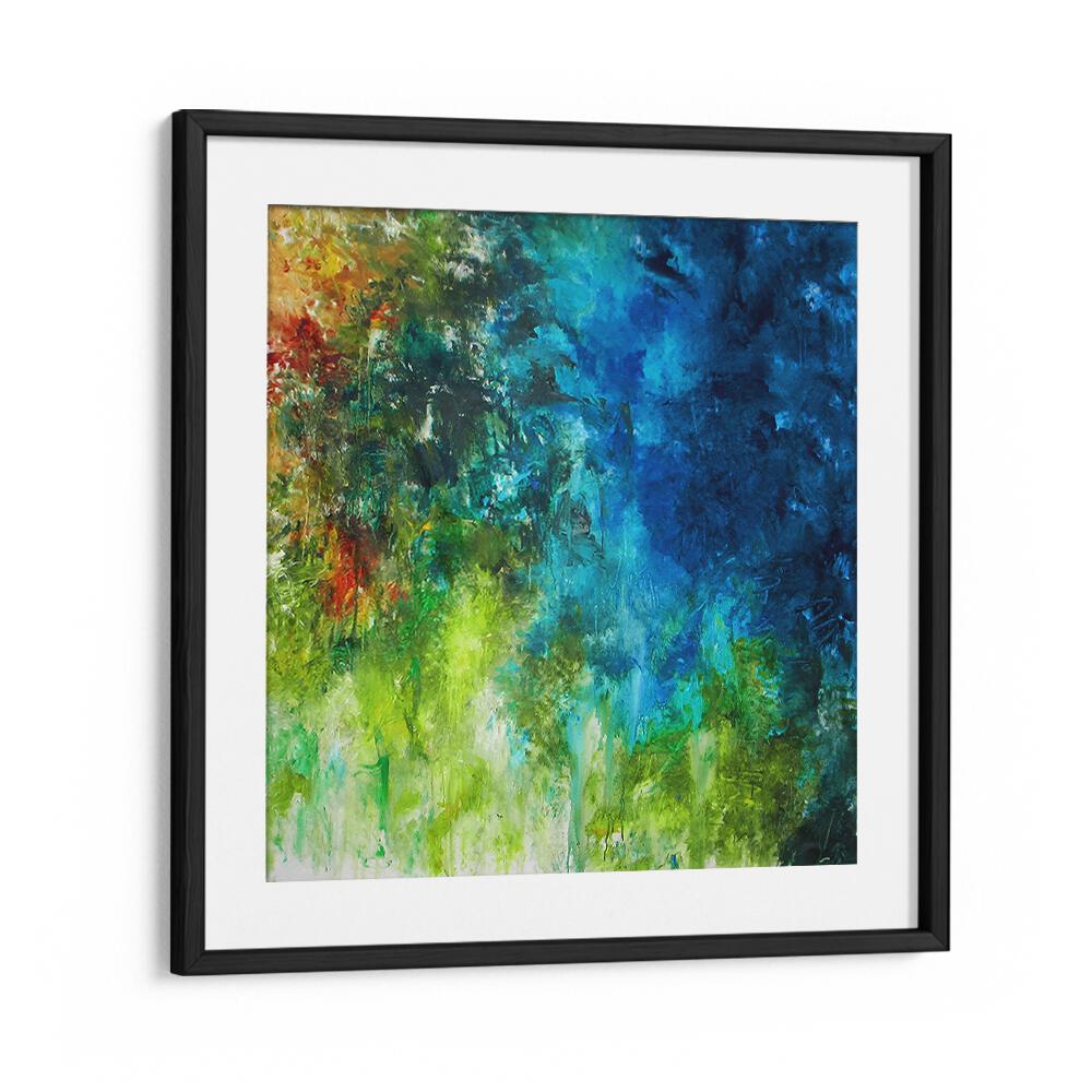 Vibrant colors blend beautifully in ABSTRACT DESIGN I, a standout in contemporary ABSTRACT PAINTINGS for elegant decor.