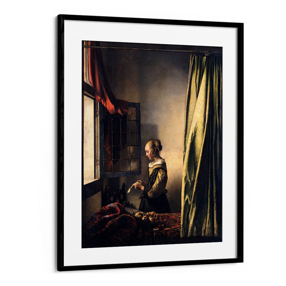 GIRL READING A LETTER (CA. 1659) BY JOHANNES VERMEER, VINTAGE PAINTINGS