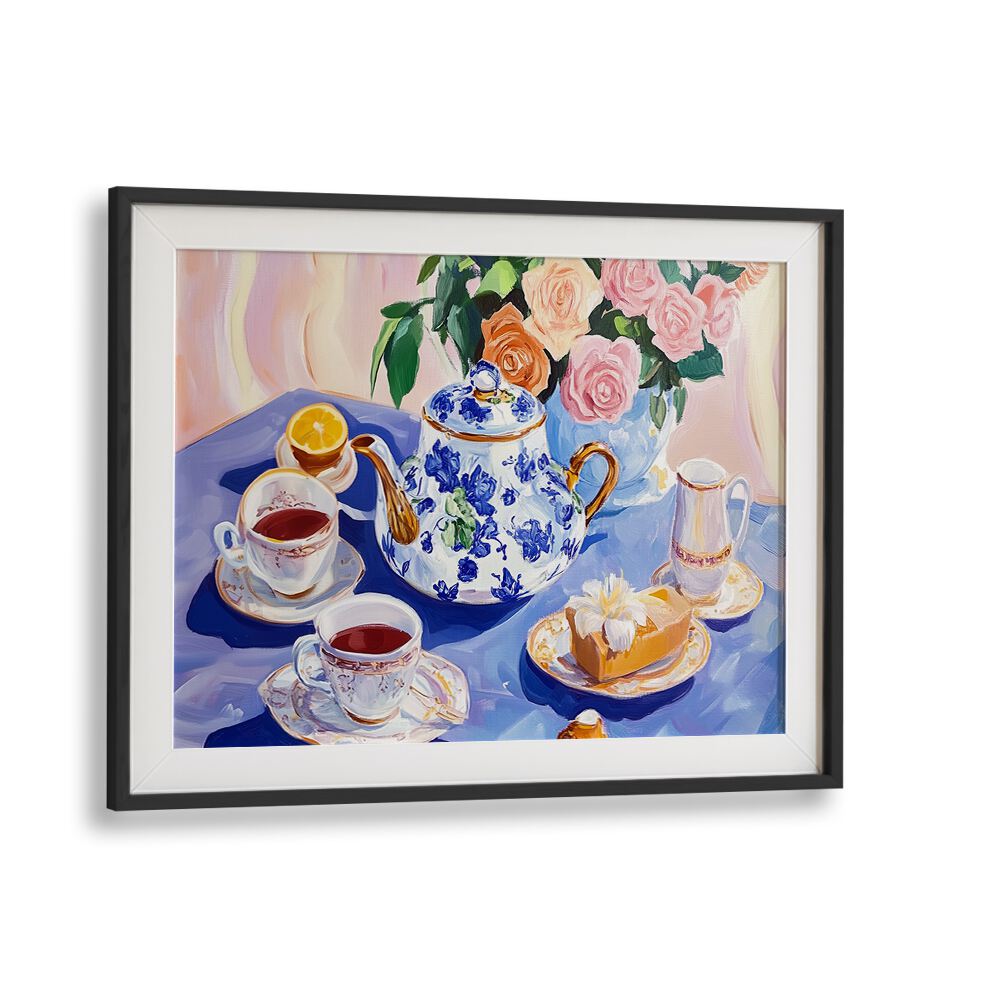 Exquisite AFTERNOON TEA TABLE, KITCHEN POSTERS featuring a charming tea set, perfect for elevating your gatherings.