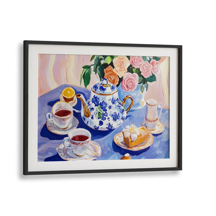 Exquisite AFTERNOON TEA TABLE, KITCHEN POSTERS featuring a charming tea set, perfect for elevating your gatherings.