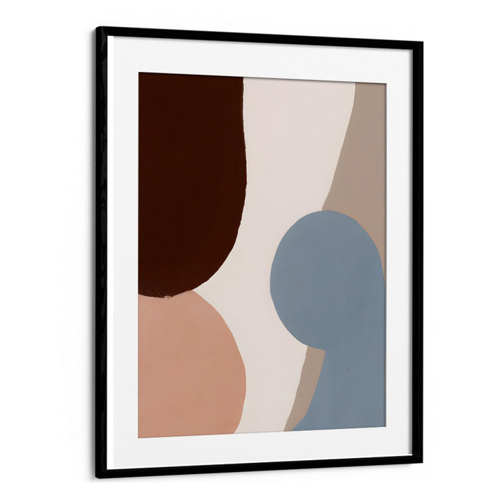 EARTHY CURVES , ABSTRACT PAINTINGS with organic shapes in rich earth tones, framed for modern home decor by BlackMount.
