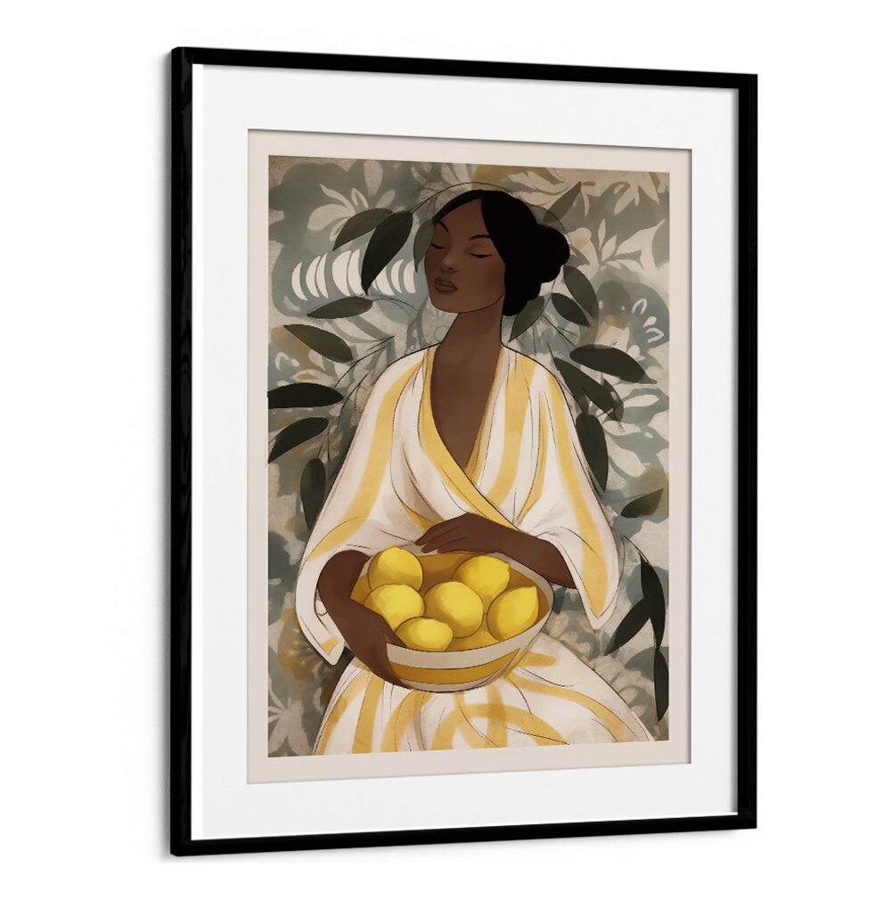 CITRUS GARDEN WOMAN , PORTRAITS & FIGURATIVE ILLUSTRATIONS