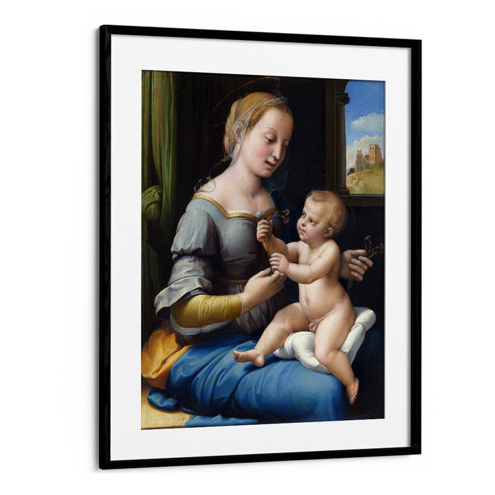 THE MADONNA OF THE PINKS (1506–1507) BY RAPHAEL RAFFAELLO , VINTAGE PAINTINGS