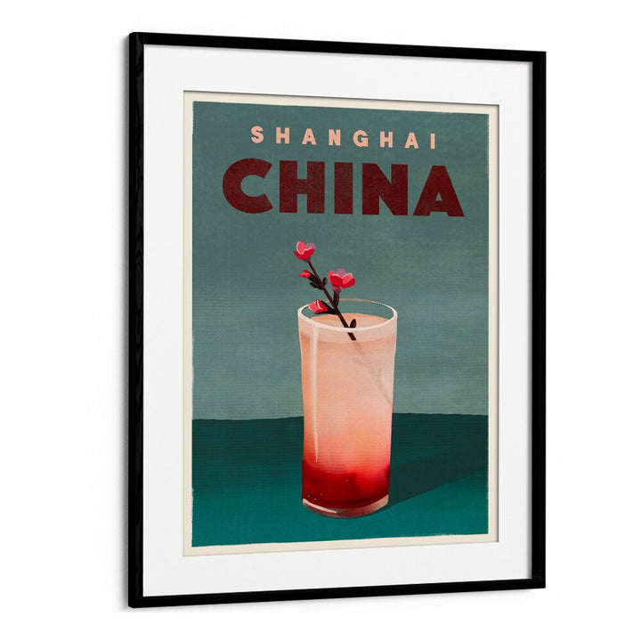 TRAVEL POSTER COCKTAIL SHANGHAI CHINA BY THE WHISKEY GINGER ,BAR POSTERS , BAR ART PRINTS