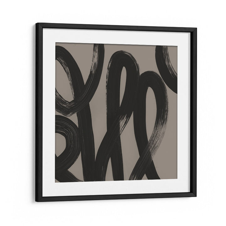 Stylish black and beige abstract painting, perfect for showcasing creativity alongside RECORDS, ABSTRACT PAINTINGS.