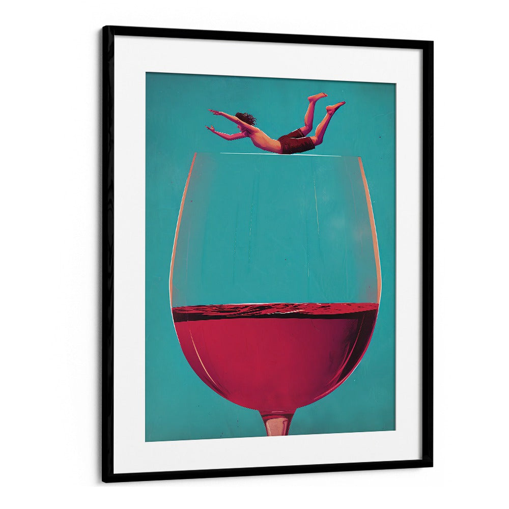 WINE DIVE BY ANDREAS MAGNUSSON, BAR POSTERS , BAR ART PRINTS