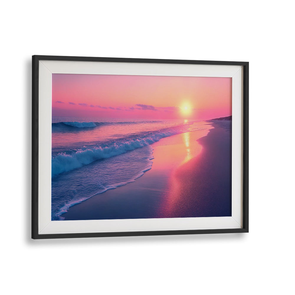 Tranquil SUNSET SONATA, BEACH PAINTINGS by Philippe Hugonnard brings relaxation and beauty to any space.