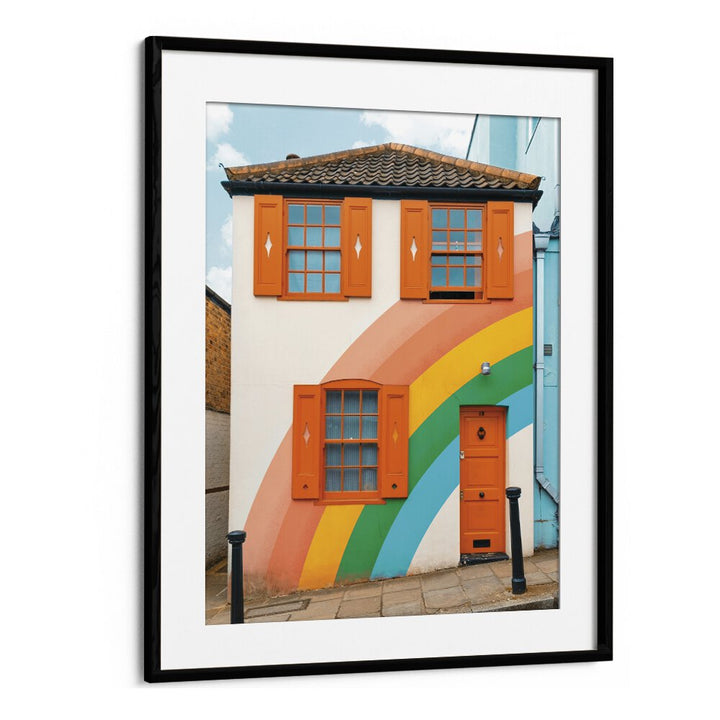 FUNKY RAINBOW HOUSE BY GABOR ESTEFAN, STREET PHOTOGRAPHY ART PRINTS