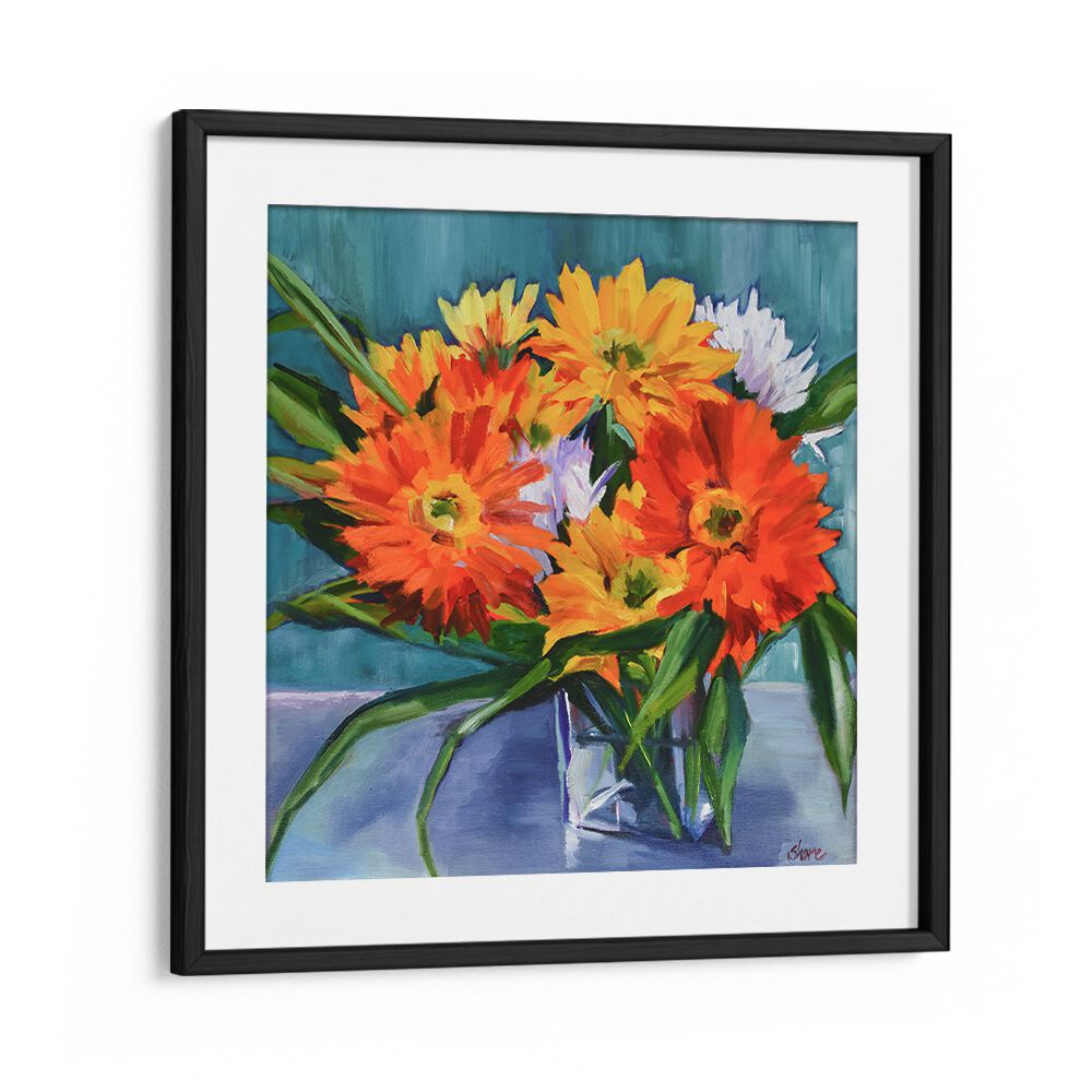 FLOWERS IN VASE , FLORAL FLOWER PAINTINGS