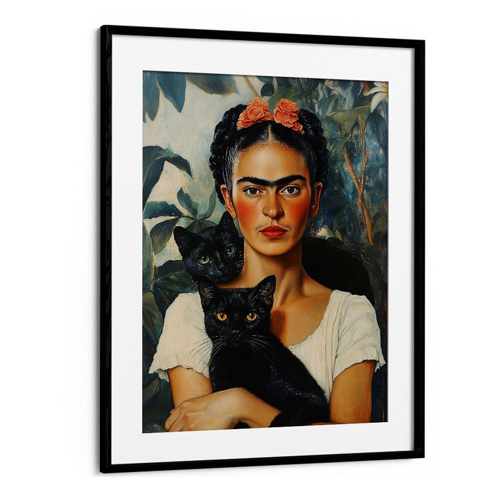 FRIDA AND CATS BY DIKHOTOMY , ALTERED ART PRINTS