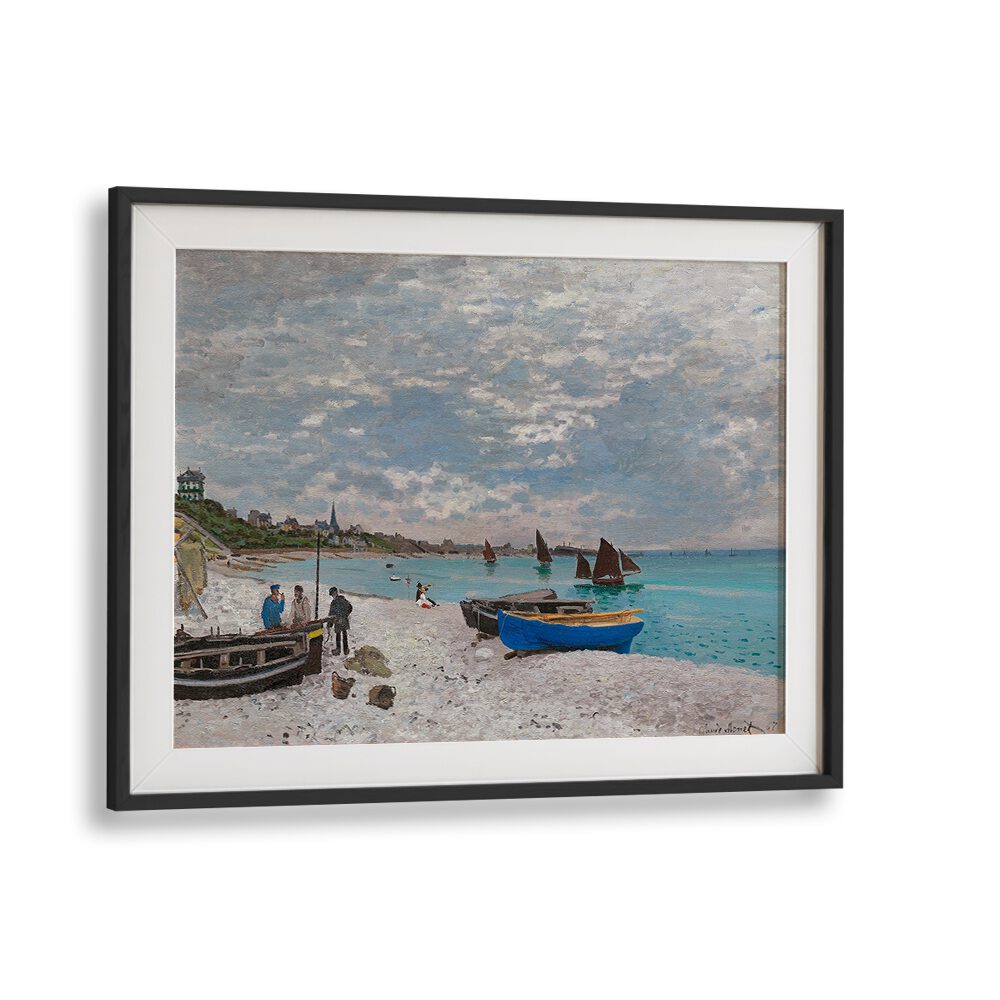 THE BEACH AT SAINTE-ADRESSE (1867) , VINTAGE PAINTINGS