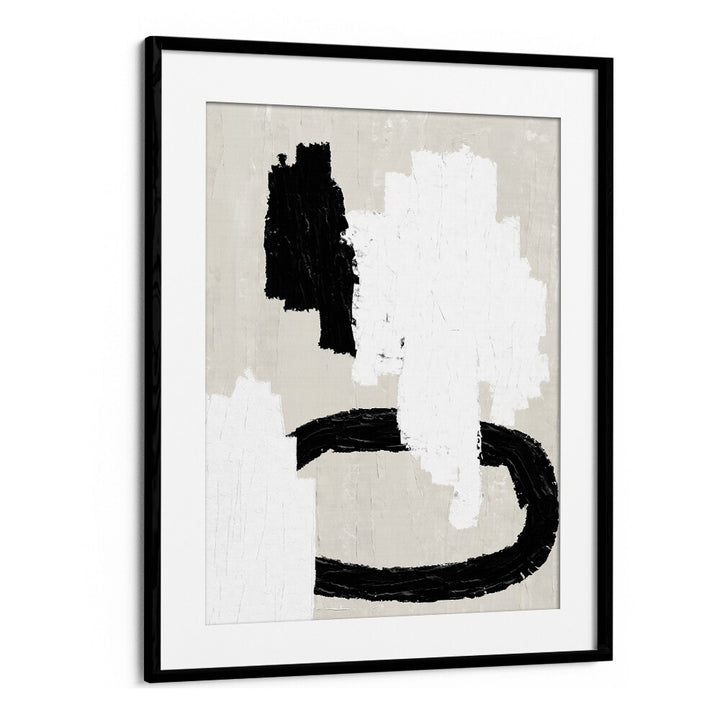 ABSTRACT BEIGE AND BLACK PAINTING , ABSTRACT PAINTINGS