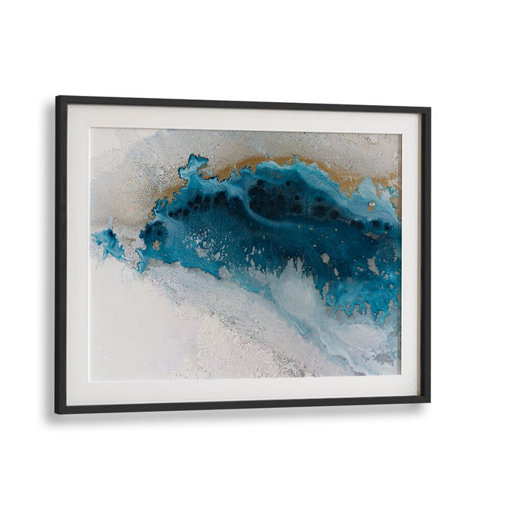 Vibrant COASTAL ROYAL GLOW abstract paintings with rich blues and golds, perfect for transforming your space.