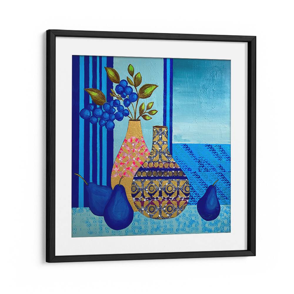 Enhance your kitchen with the elegant BLUE MORNING, KITCHEN POSTERS, featuring vibrant vases and serene colors.