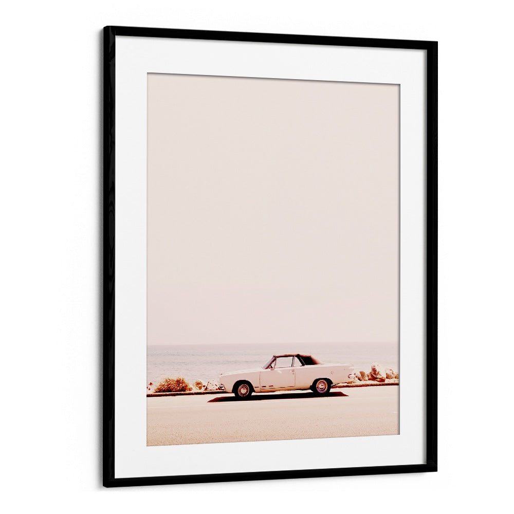 Stylish CALIFORNIA COAST, CAR POSTERS featuring a classic car along a scenic ocean road. Perfect for your decor!