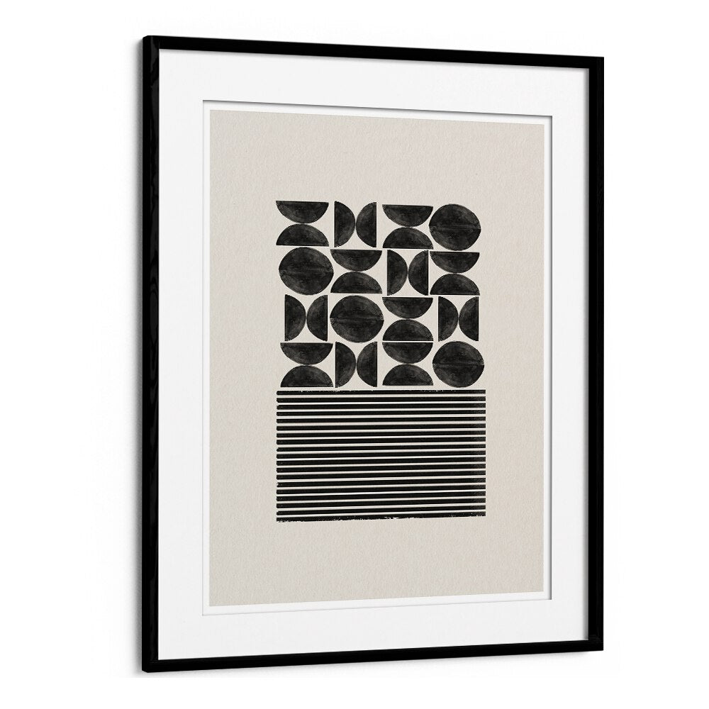 BLACK GEOMETRIC PATTERNS I BY THE MIUUS STUDIO , ABSTRACT PAINTINGS, ABSTRACT ART PRINTS