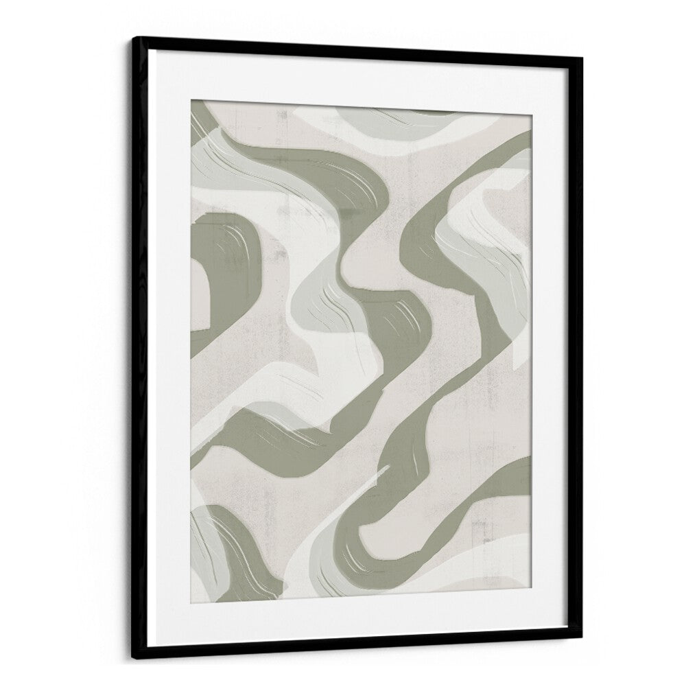 GREEN WAVES NO.3 , ABSTRACT PAINTINGS