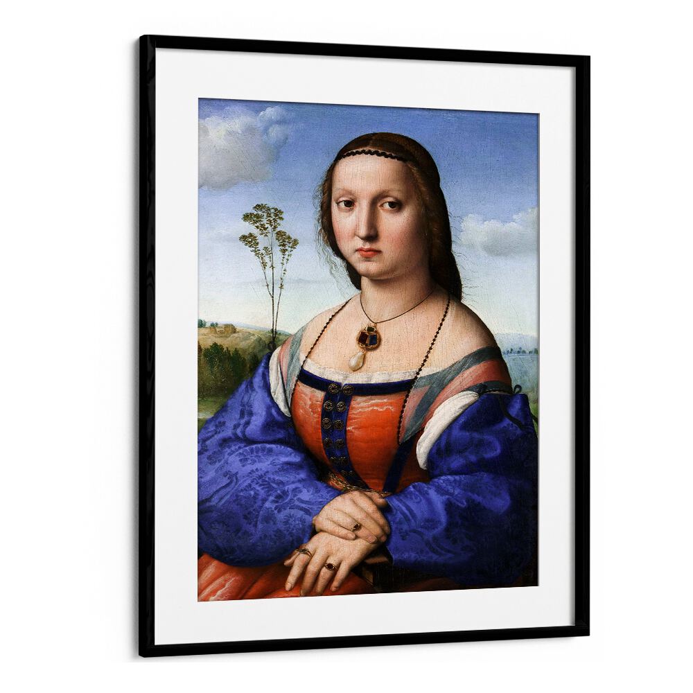 PORTRAIT OF MADDALENA STROZZI DONI (1506) BY RAPHAEL RAFFAELLO , VINTAGE PAINTINGS