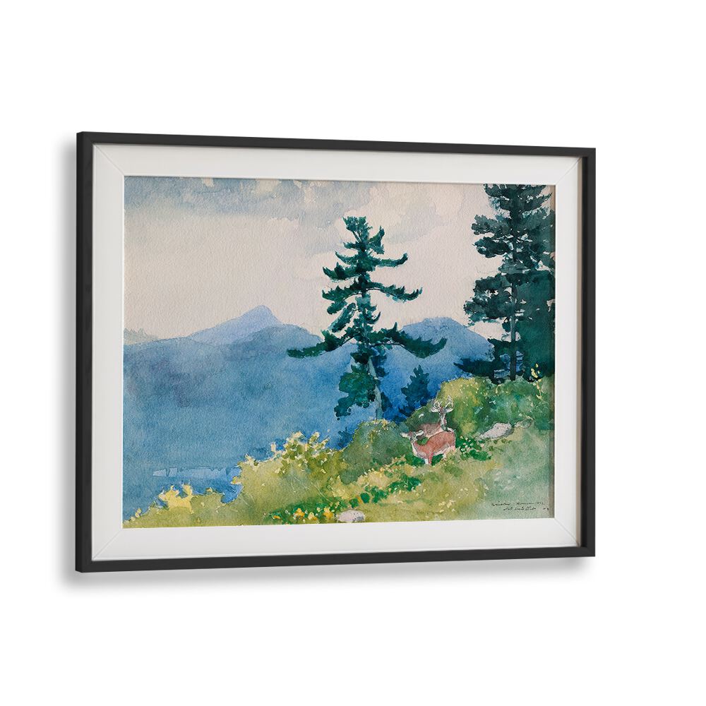NORTH WOODS CLUB, ADIRONDACKS , VINTAGE PAINTINGS