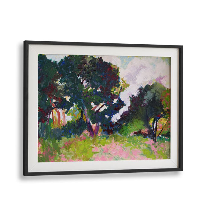 TREES IN THE DISTANCE , LANDSCAPE PAINTINGS