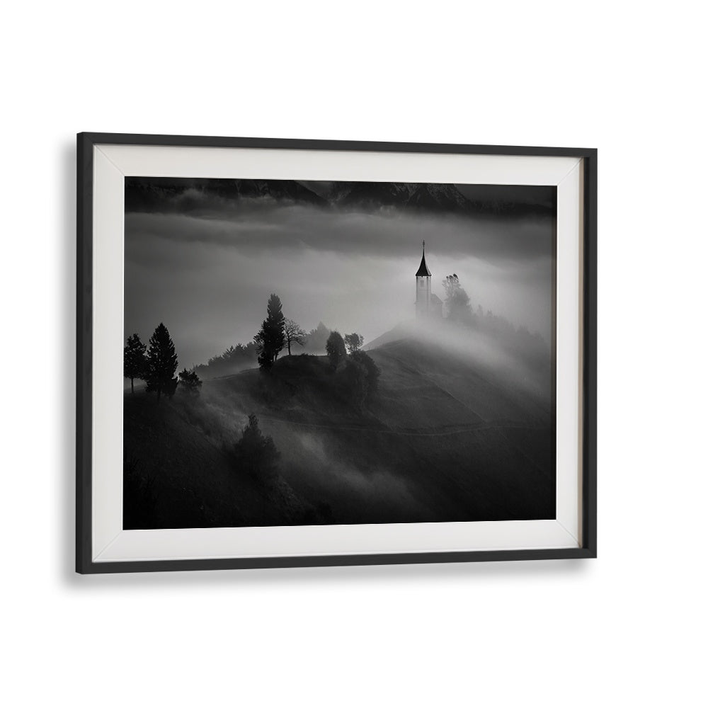 Stunning OUT OF THE MIST, PHOTOGRAPHY PRINTS showcasing a serene landscape enveloped in mystical fog. Perfect for any decor.
