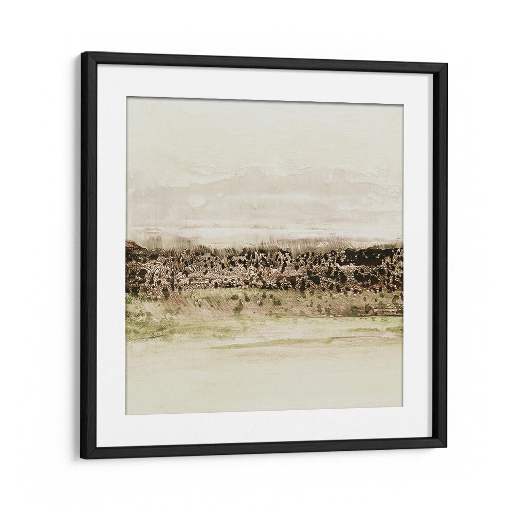 Serene GREEN HORIZON, ABSTRACT PAINTINGS in a sleek frame, perfect for enhancing modern home decor.