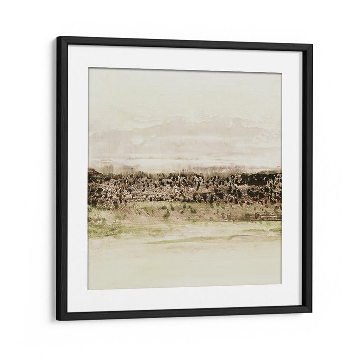 Serene GREEN HORIZON, ABSTRACT PAINTINGS in a sleek frame, perfect for enhancing modern home decor.