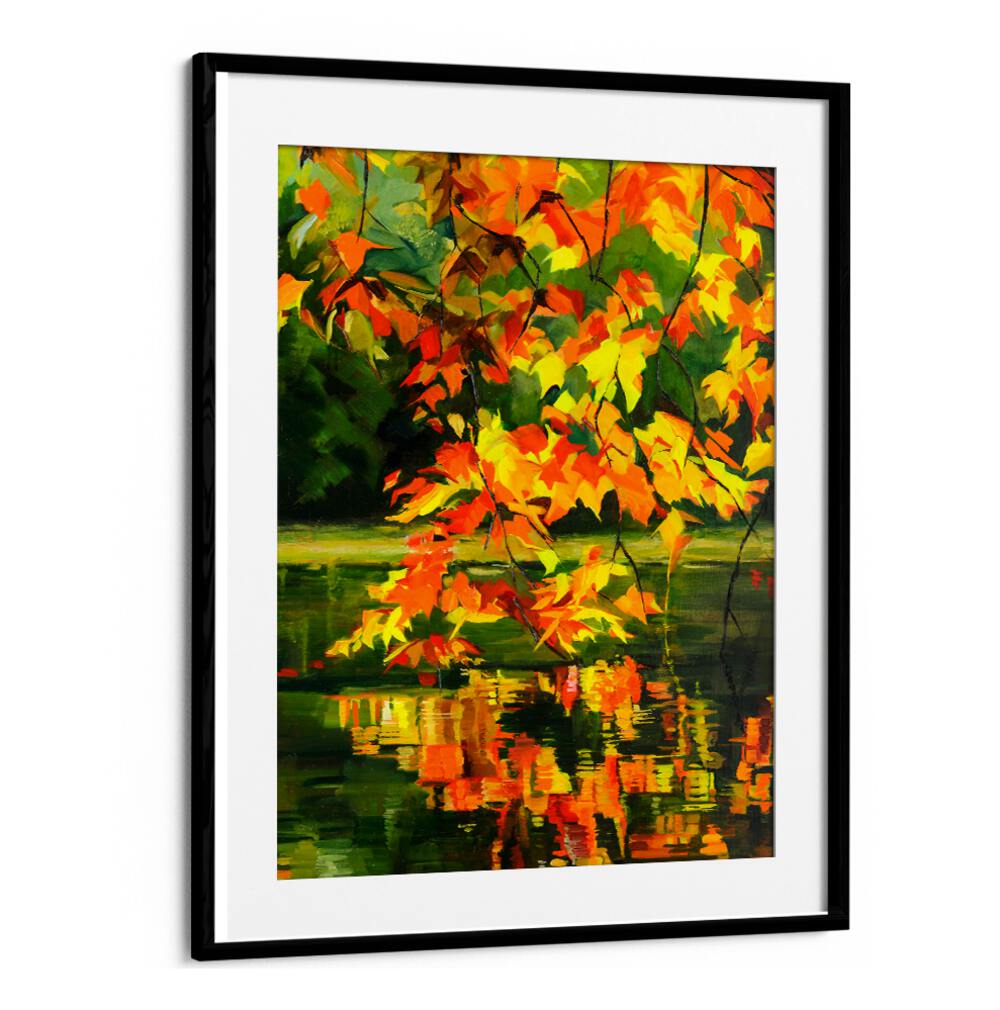 AUTUMN REFLECTIONS , LANDSCAPE PAINTINGS