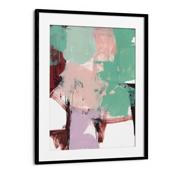 Vibrant BLUE PINK DUSKY III, ABSTRACT PAINTINGS, beautifully framed to elevate your space with stunning colors.