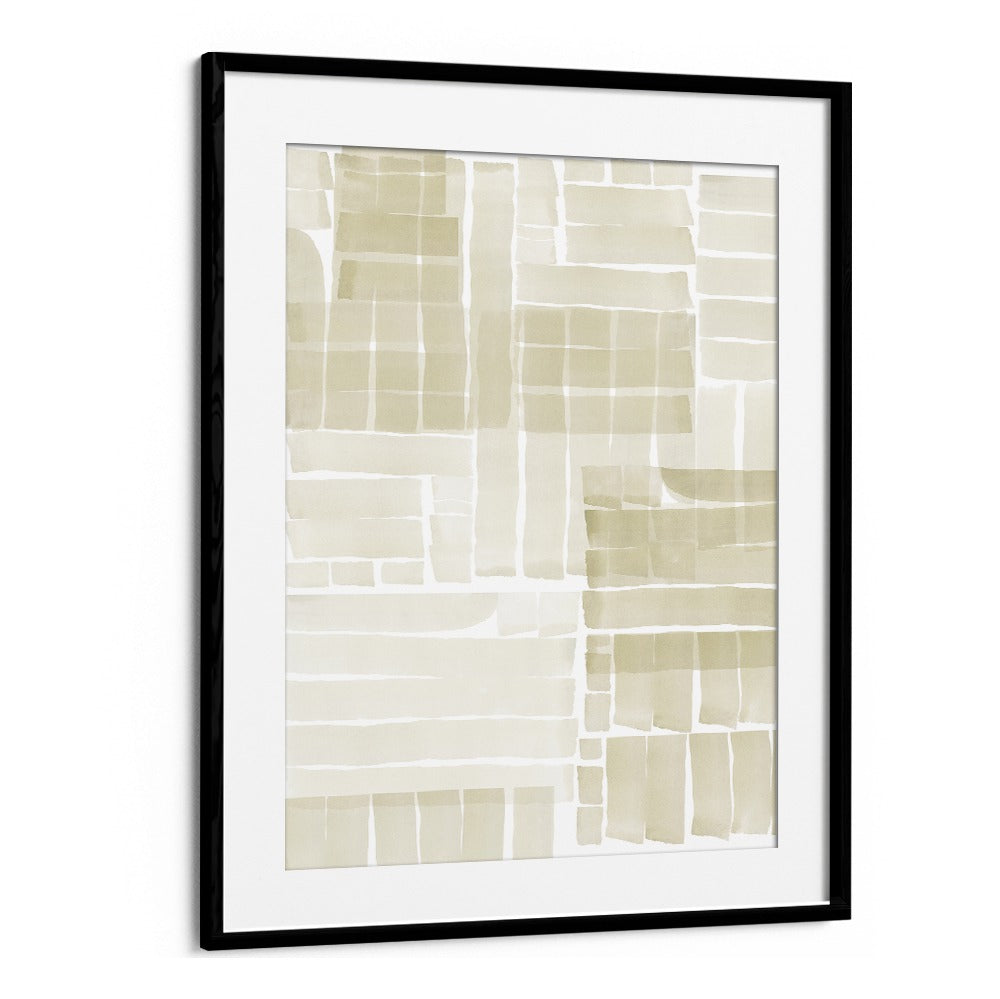 Neutral Tangle Grid II, abstract paintings featuring soft tones and geometric shapes, perfect for modern decor.
