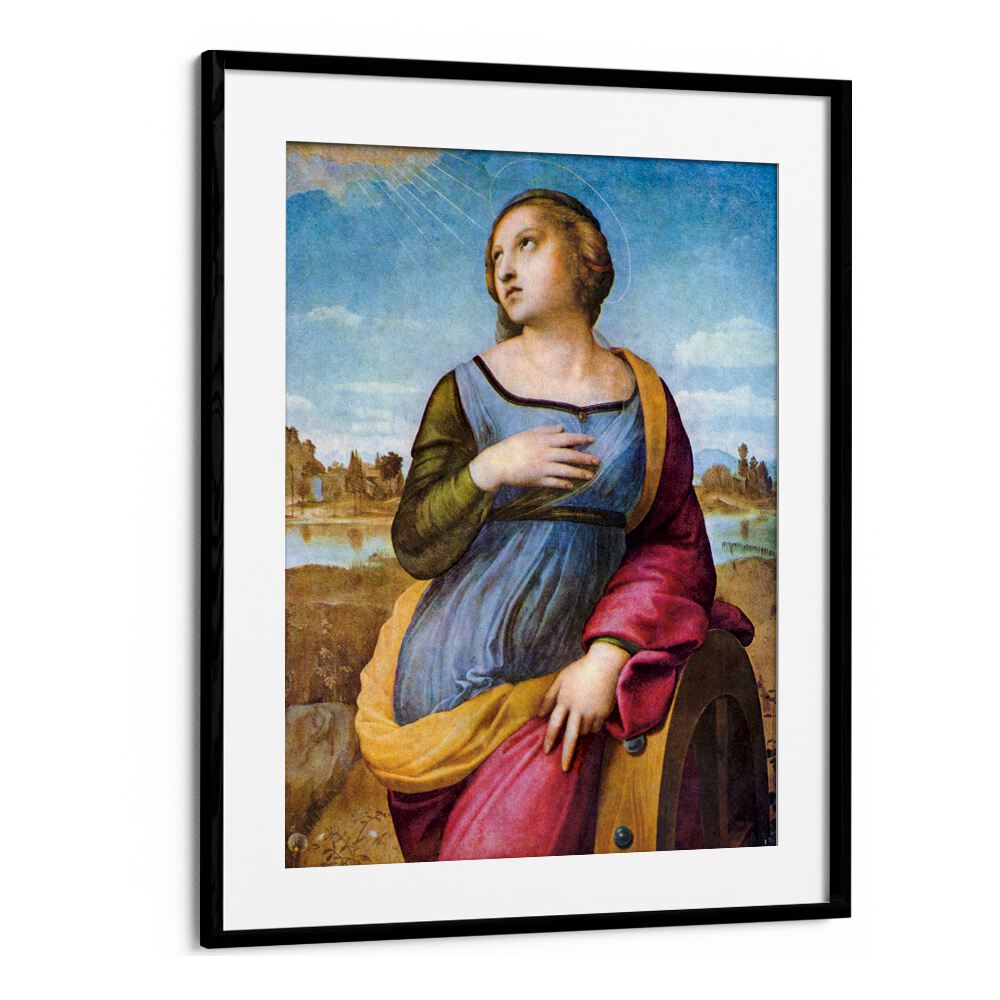 SAINT CATHERINE OF ALEXANDRIA (1507) BY RAPHAEL RAFFAELLO , VINTAGE PAINTINGS