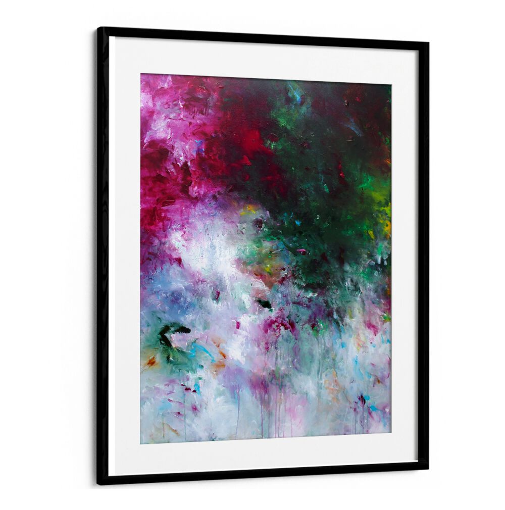 Vibrant hues and brush strokes define the ABSTRACT DESIGN XVII, a captivating piece of ABSTRACT PAINTINGS.