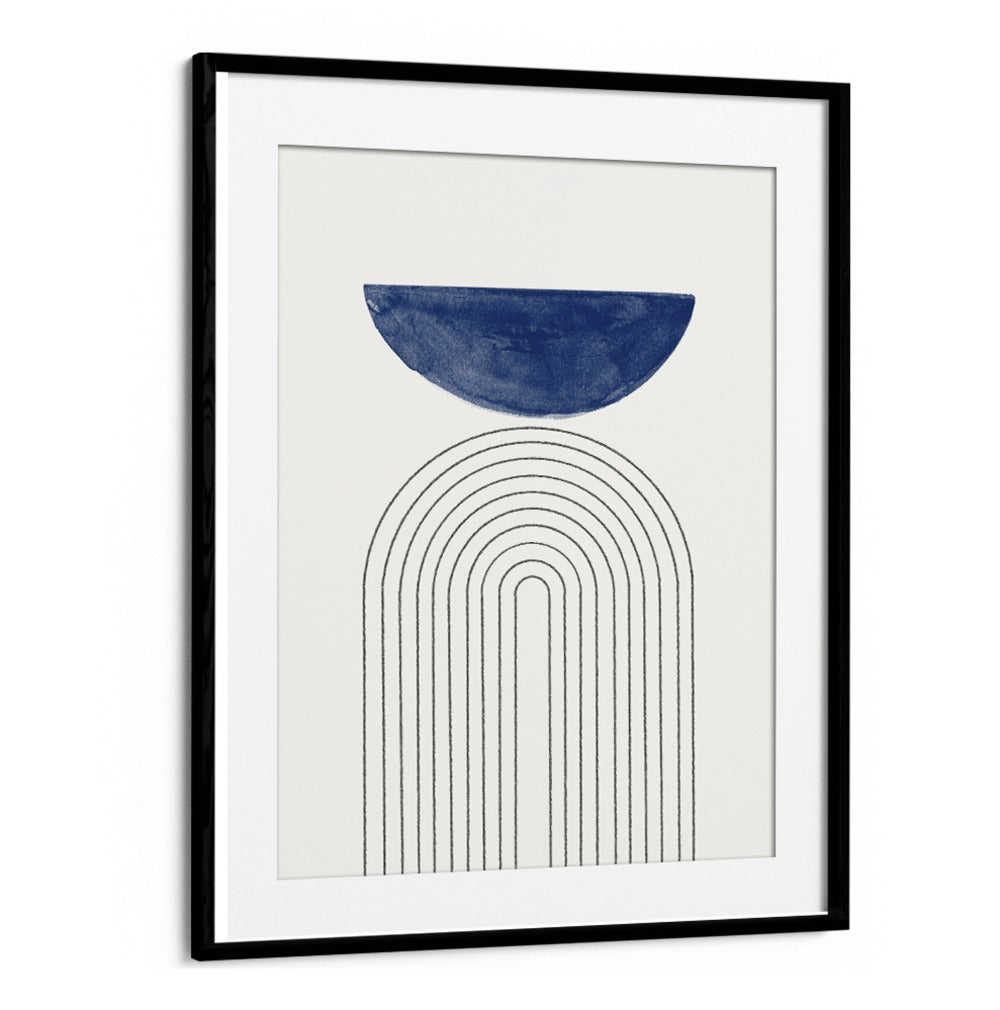Framed BLUE MOON NO3. , GEOMETRIC ART PRINTS featuring elegant abstract design to enhance your contemporary space.