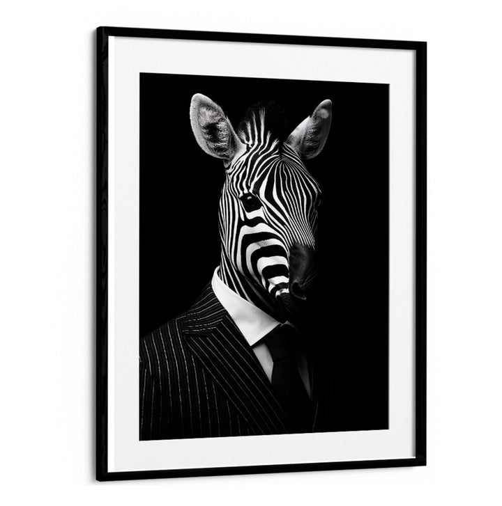 Striking WILD SUITS - ZEBRA, ANIMAL PAINTINGS by Philippe HUGONNARD, featuring a zebra in a stylish suit.