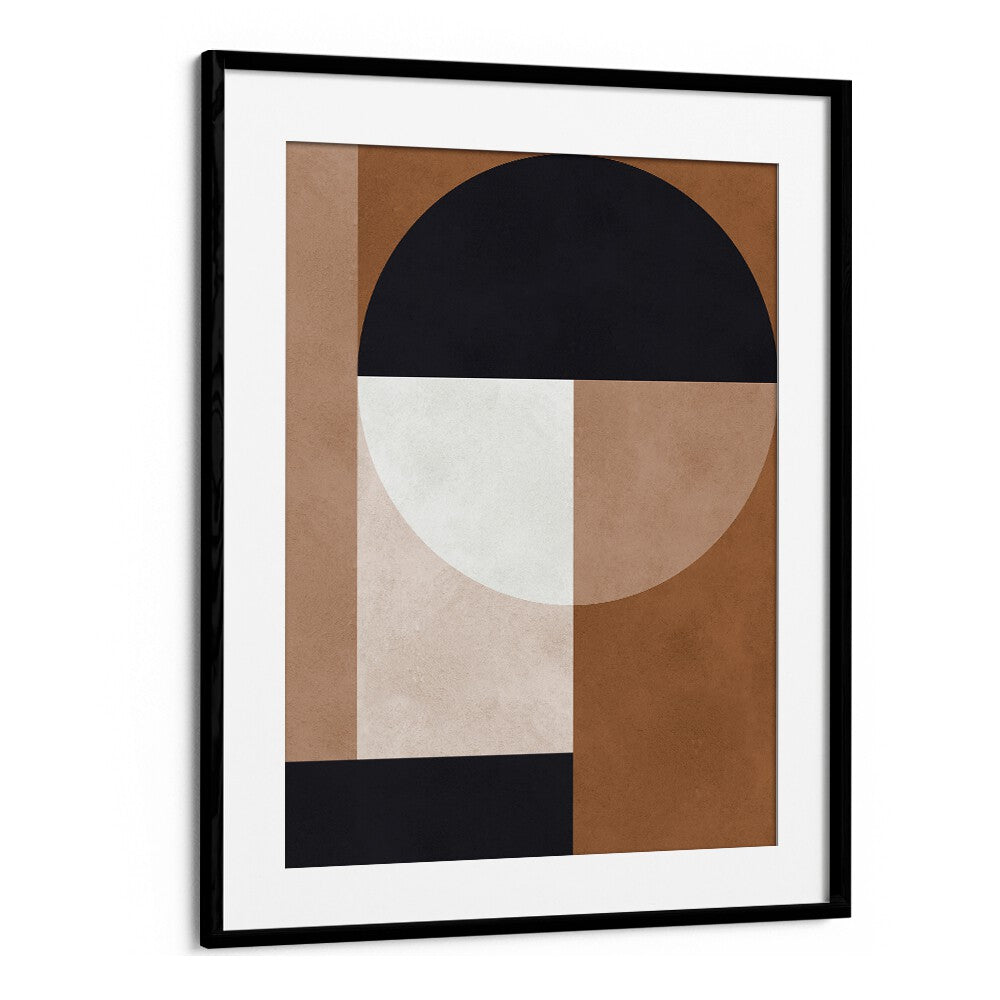 BROWN GEOMETRY II , ABSTRACT PAINTINGS , ABSTRACT ART PRINTS