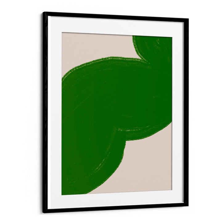 GREEN SHAPE COMPOSITION , ABSTRACT PAINTINGS