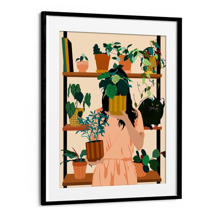 POTTED OASIS , BOHO ART PAINTINGS