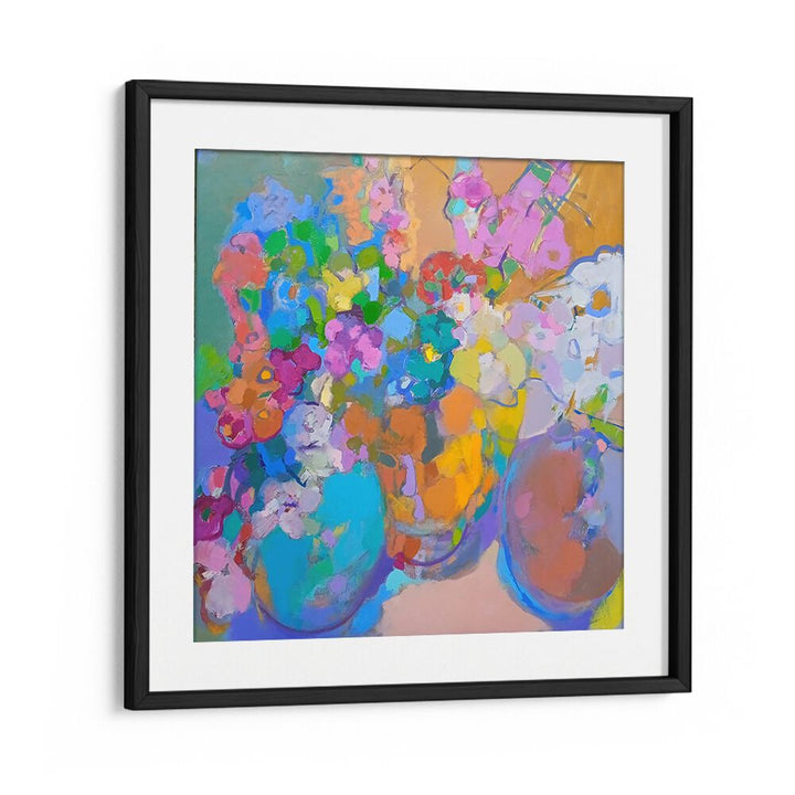 Bright and colorful floral composition in the SUNSHINE, ABSTRACT PAINTINGS collection, perfect for uplifting home decor.