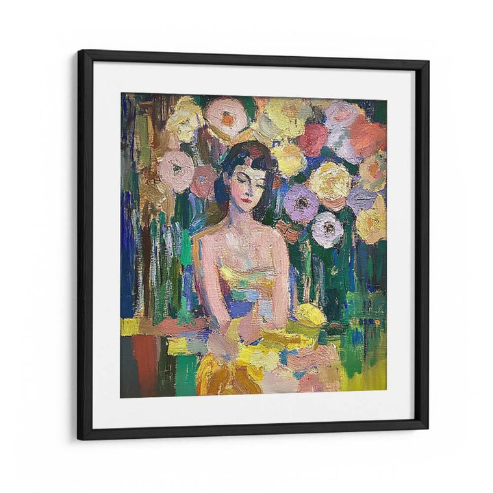 Stunning WOMAN WITH FLOWERS artwork captures femininity and beauty, perfect for adding elegance to any space.
