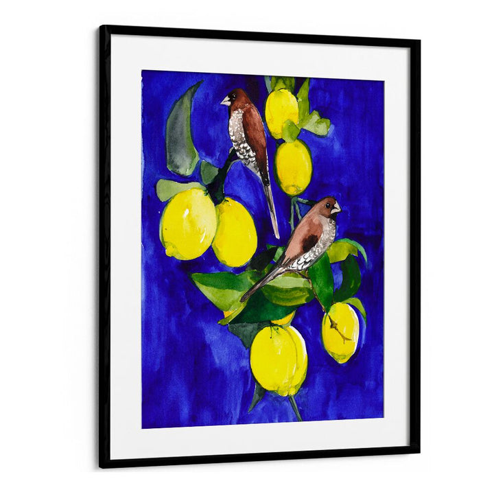 LEMON TREE WITH FINCHES , ANIMAL PAINTINGS