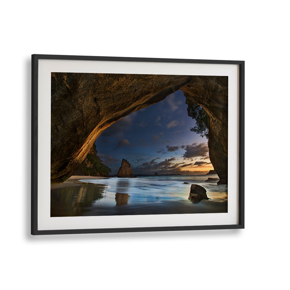 Stunning Cathedral Cove, photography prints showcasing serene landscapes, perfect for home or office decor.